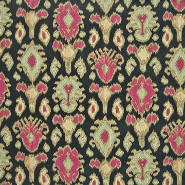 Kasmir High Chaparral Ebony in Favorite Things, Volume 1 Black Multipurpose Polyester  Blend Fire Rated Fabric Ikat  Fabric