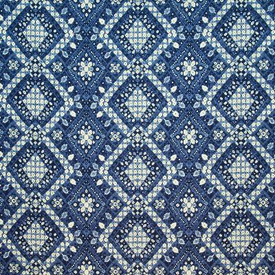 Kasmir Inari Ming in Great Expectations Volume 3 Blue Drapery-Upholstery Cotton Fire Rated Fabric Southwestern Diamond   Fabric