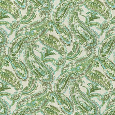 Kasmir Intonaco IO Aruba in Tommy Bahama Home Green Upholstery Acrylic Fire Rated Fabric Outdoor Textures and Patterns Classic Paisley   Fabric