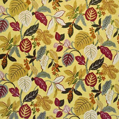 Kasmir Jaffrey Point Banana in Great Expectations Volume 1 Yellow Drapery-Upholstery Cotton Fire Rated Fabric Leaves and Trees   Fabric