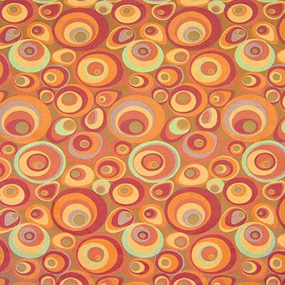 Kasmir Jetson Celebration in Fresh Perspectives, Volume 1 Orange Multipurpose Rayon  Blend Fire Rated Fabric Circles and Swirls Circles and Dots Retro   Fabric