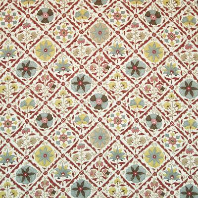 Kasmir Jinga Floral Curry in Great Expectations Volume 1 Red Drapery-Upholstery Cotton Fire Rated Fabric Perfect Diamond  Modern Floral  Fabric