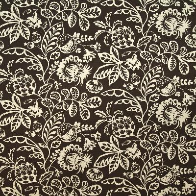 Kasmir Kapiolani Noir in Great Expectations Volume 1 Black Drapery-Upholstery Cotton Fire Rated Fabric Large Print Floral   Fabric