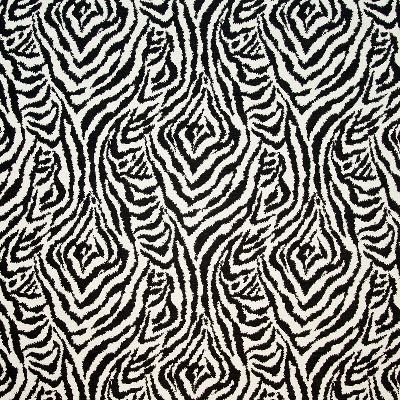 Kasmir Kruger Stripe Noir in Great Expectations Volume 1 Black Drapery-Upholstery Acrylic  Blend Fire Rated Fabric Animal Print   Fabric