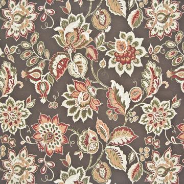 Kasmir La Fonda Garden Autumn in Classic Elegance, Vol 1 Brown Multipurpose Rayon  Blend Large Print Floral   Fabric