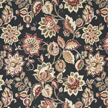 Kasmir La Fonda Garden Jewel in Classic Elegance, Vol 2 Black Multipurpose Rayon  Blend Medium Print Floral   Fabric