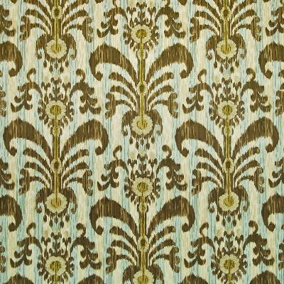 Kasmir Los Paseos Mineral in Great Expectations Volume 3 Blue Drapery-Upholstery Cotton Fire Rated Fabric Ikat  Fabric