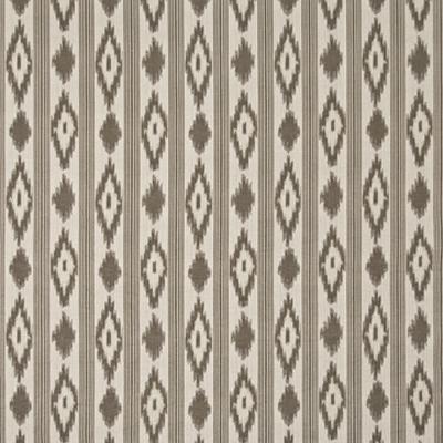 Kasmir Mambo Stripe Praline in Promenade Grey Multipurpose Cotton Fire Rated Fabric Wide Striped  Navajo Print   Fabric