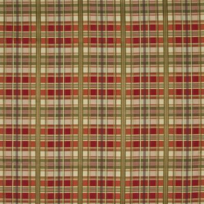 Kasmir Merengue Autumn in Promenade Red Multipurpose Polyester  Blend Fire Rated Fabric Plaid and Tartan  Fabric