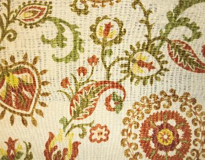 Kasmir Montrichard Spice in Manor House, Volume 1 Orange Multipurpose Rayon  Blend Fire Rated Fabric Medium Print Floral  Floral Linen   Fabric