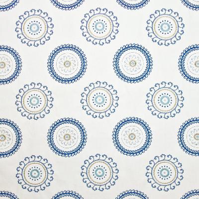 Kasmir Oveja Aegean in Great Expectations Volume 3 Blue Drapery-Upholstery Cotton Fire Rated Fabric Circles and Swirls  Fabric
