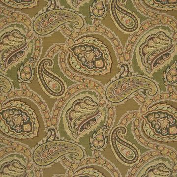 Kasmir Paisley Oregano in Classic Elegance, Vol 1 Green Multipurpose Polyester  Blend Fire Rated Fabric Classic Paisley   Fabric