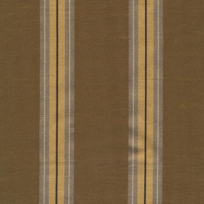 Kasmir Palace Stripe Chocolate in Promenade Brown Multipurpose Polyester Fire Rated Fabric Plaid and Striped Faux Silk  NFPA 701 Flame Retardant  Striped   Fabric