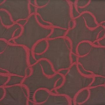 Kasmir Peretti Red Hot in Favorite Things, Volume 2 Red Multipurpose Polyester Circles and Swirls Faux Silk Print   Fabric