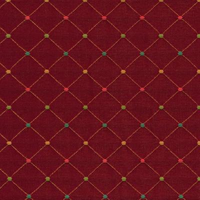 Kasmir Pinpoint Claret in Manor House, Volume 2 Red Multipurpose Polyester  Blend Fire Rated Fabric Diamonds and Dot  Polka Dot   Fabric