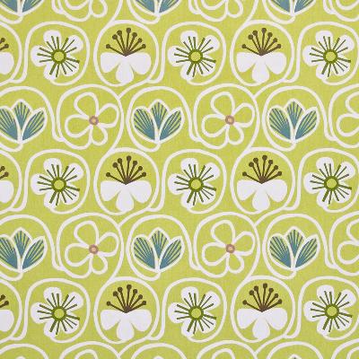 Kasmir Poipu Beach Citron in Great Expectations Volume 3 Green Drapery-Upholstery Cotton Fire Rated Fabric Modern Floral Retro Floral   Fabric