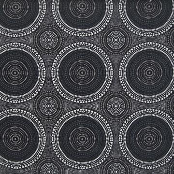 Kasmir Resounding Graphite in Favorite Things, Volume 1 Black Multipurpose Polyester  Blend Fire Rated Fabric Circles and Swirls NFPA 260   Fabric