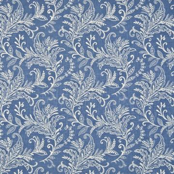 Kasmir Roxbury Atlantic in Fresh Perspectives, Volume 2 Blue Multipurpose Linen  Blend Fire Rated Fabric Leaves and Trees   Fabric
