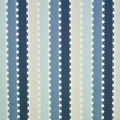 Kasmir Sand Dollar Pacific in Great Expectations Volume 3 Blue Drapery-Upholstery Cotton Fire Rated Fabric Wide Striped   Fabric