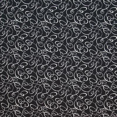 Kasmir Scribble Night in Great Expectations Volume 1 Black Drapery-Upholstery Cotton Fire Rated Fabric Scroll   Fabric