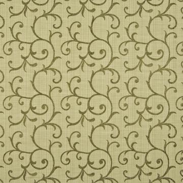 Kasmir Scrimshaw Peridot in Serendipity Green Multipurpose Cotton  Blend Fire Rated Fabric NFPA 260  Scrolling Vines   Fabric