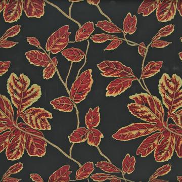 Kasmir Secret Garden Licorice in New Attitudes, Volume 1 Black Multipurpose Rayon  Blend Fire Rated Fabric Leaves and Trees   Fabric