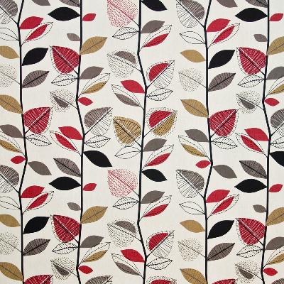 Kasmir Shady Oak Park Redberry in Great Expectations Volume 2 Red Drapery-Upholstery Cotton Leaves and Trees   Fabric