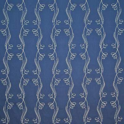 Kasmir Spirographic Mariner Blue in Great Expectations Volume 3 Blue Drapery-Upholstery Cotton Fire Rated Fabric Scroll   Fabric