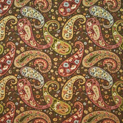 Kasmir Taopi Paisley Fiesta in Great Expectations Volume 1 Brown Drapery-Upholstery Cotton  Blend Fire Rated Fabric Classic Paisley   Fabric