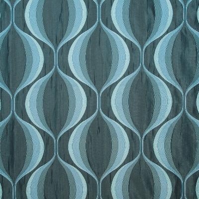 Kasmir Tranquility Turquoise in Great Expectations Volume 3 Blue Drapery-Upholstery Polyester Circles and Swirls Faux Silk Print   Fabric