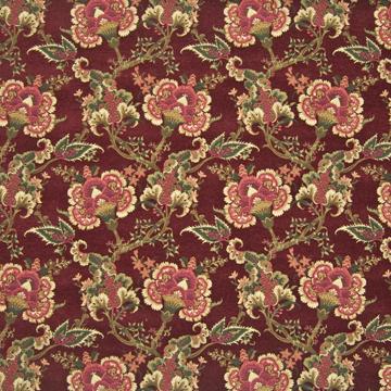 Kasmir Valjean Merlot in Favorite Things, Volume 2 Red Multipurpose Rayon  Blend Fire Rated Fabric Medium Print Floral   Fabric