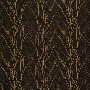 Kasmir Willow Grove Hot Fudge in New Attitudes, Volume 1 Brown Multipurpose Polyester  Blend Fire Rated Fabric Floral Faux Silk  Embroidered Faux Silk Leaves and Trees   Fabric