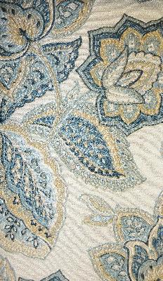 Kasmir Winterthur Sapphire in Fresh Perspectives, Volume 2 Blue Multipurpose Rayon  Blend Jacobean Floral   Fabric