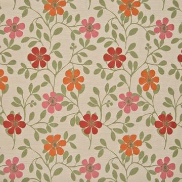 Kasmir Woodley Poppy in New Attitudes, Volume 2 Orange Drapery-Upholstery Polyester  Blend Medium Print Floral   Fabric