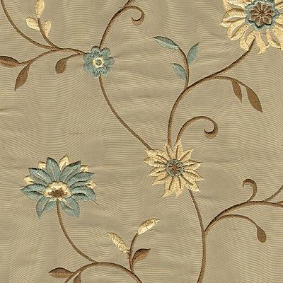 Kast Aberdeen Ivory in Sweet Sensations Beige Drapery Polyester  Blend Embroidered Faux Silk Floral Faux Silk  Medium Print Floral   Fabric