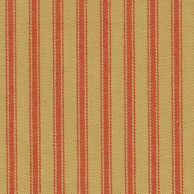Kast Hopscotch Brick in Tic Tac Toe Orange Drapery-Upholstery Cotton Ticking Stripe   Fabric