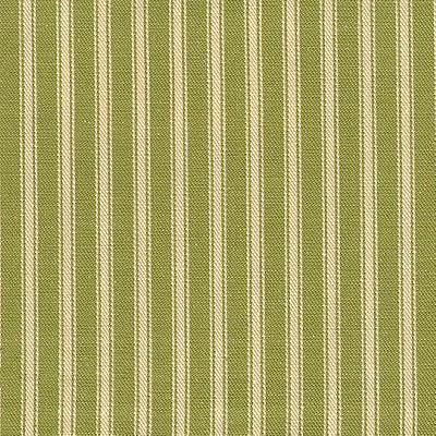 Kast Hopscotch Leaf in Tic Tac Toe Green Drapery-Upholstery Cotton Ticking Stripe   Fabric