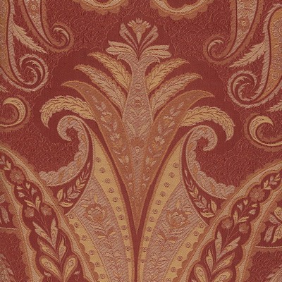Caledonia Paisley Cinnamon in sept 2022 Red Multipurpose Silk Floral Medallion  Classic Paisley  Floral Silk   Fabric