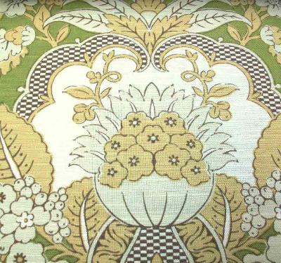 Lady Ann Fabrics Ranada Elm in Simply Jay Yang Yellow Drapery Cotton  Blend Medium Print Floral  