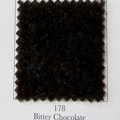 Latimer Alexander Nevada Bitter Chocolate Upholstery Wool  Blend Mohair Velvet 