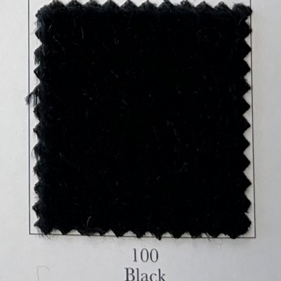 Latimer Alexander Nevada Black Upholstery Wool  Blend Mohair Velvet 