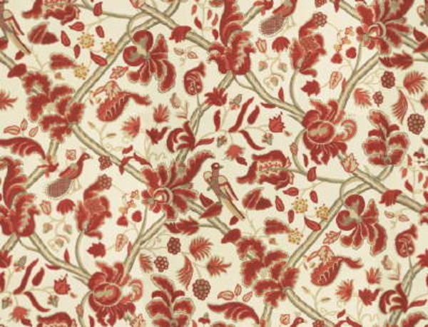 Lee Jofa BLOOMSBURY 2010125 194 in Oscar de la Renta Multipurpose Linen Fire Rated Fabric Birds and Feather  Diamond Ogee  Medium Print Floral  Leaves and Trees   Fabric