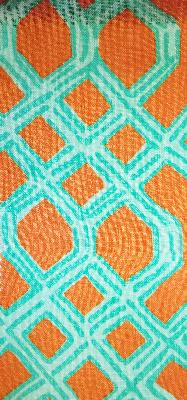 Lee Jofa WELL CONNECTED 2011101 125 in Lilly Pulitzer Orange Drapery-Upholstery Linen Geometric  Printed Linen   Fabric