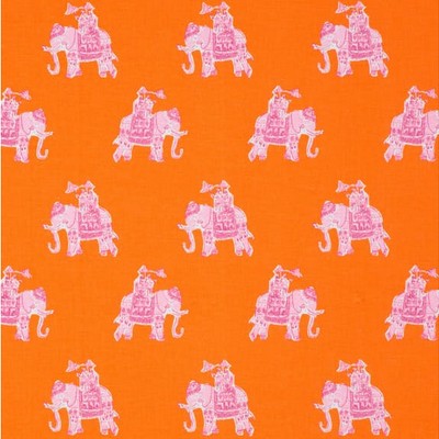 Lee Jofa Bazaar Clementine in Lilly Pulitzer II Fabric Orange Drapery-Upholstery COTTON  Blend Jungle Safari   Fabric