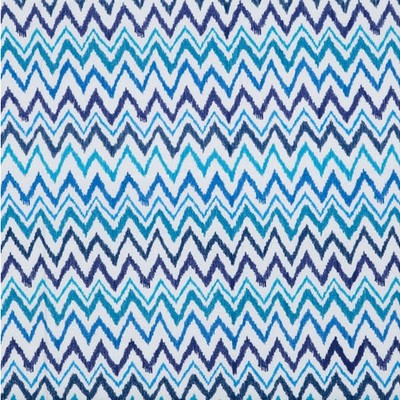 Lee Jofa Chev On It Worth Blue in Lilly Pulitzer II Fabric Blue Drapery-Upholstery LINEN  Blend Wavy Striped  Zig Zag   Fabric