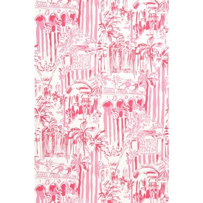 lilly pulitzer designer wallpaper beach wallpaper beach house fabrics resort fashions La Via Loca Hotty Pink Wallpaper