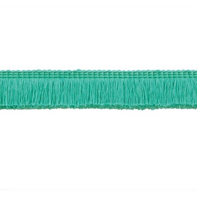 Lee Jofa Ruffle Me Seafoam Brush Fringe in Lilly Pulitzer II Trim Blue COTTON;1%  Blend Blue Trims Brush Fringe  Fabric