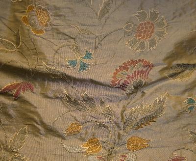 Libas International 36709 Antique Gold Silk in New Libas 2012 Beige Drapery Silk Floral Silk  Embroidered Silk   Fabric
