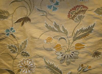 Libas International 36709 Gold Silk in New Libas 2012 Drapery Silk Floral Silk  Embroidered Silk   Fabric