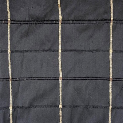 Libas International 37462 Black Silk in Silk Check Black Multipurpose Silk Check  Plaid and Check Silk   Fabric